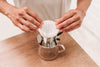 Putting Kalita waver filter paper into Kalita wave 155